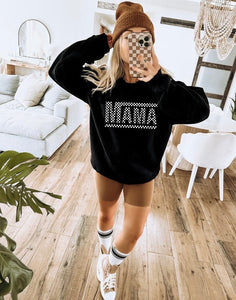 Checkered Mama Sweatshirt - Multiple Options