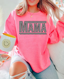 Checkered Mama Sweatshirt - Multiple Options