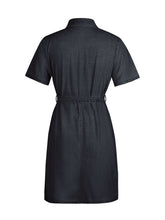 Load image into Gallery viewer, PREORDER: Fia Full Size Zip Front Short Sleeve Denim Dress Plus Size