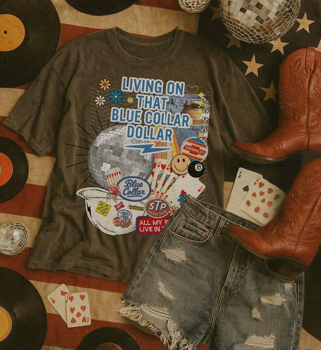 Living on that blue collar dollar collage- Multiple Styles