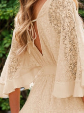 Load image into Gallery viewer, PREORDER: Hope Ruffle Hem Lace Mini Dress