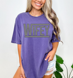 Wifey Checkered - Comfort Colors