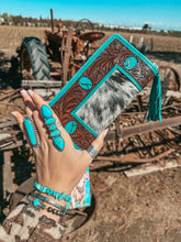 Load image into Gallery viewer, The Turquoise Dreams Wallet a Haute Southern Hyde by Beth Marie Exclusive