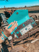 Load image into Gallery viewer, Turquoise Vibes Wallet a Haute Southern Hyde by Beth Marie Exclusive