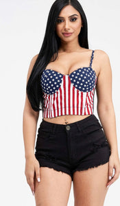 Star Spangled Hammered Top