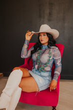 Load image into Gallery viewer, The Denim Mesh Top
