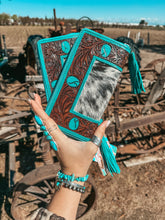 Load image into Gallery viewer, The Turquoise Dreams Wallet a Haute Southern Hyde by Beth Marie Exclusive