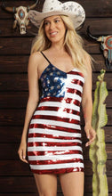 Load image into Gallery viewer, American Flag Mini Dress