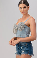 Load image into Gallery viewer, Blue and Boozed Rhinestone Top