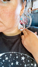 Load image into Gallery viewer, Real turquoise dangle earrings teardrop shape