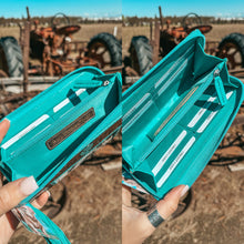 Load image into Gallery viewer, The Turquoise Dreams Wallet a Haute Southern Hyde by Beth Marie Exclusive