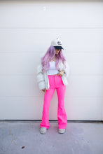 Load image into Gallery viewer, Fiona High Waisted Bell Bottom Flare Jeans - Pink