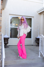 Load image into Gallery viewer, Fiona High Waisted Bell Bottom Flare Jeans - Pink