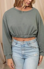 Load image into Gallery viewer, Olive Crop Sweater