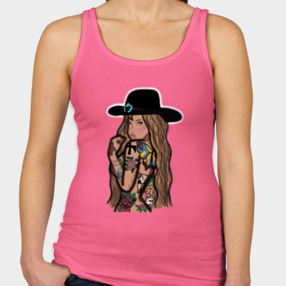 Thunderbird Brand- Tattoo'd Cowgirl Tank Top – Thunderbird Rustic